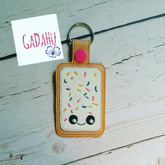 Pop-Tart/Pop Tart Key Fob Snap Tab Embroidery Design