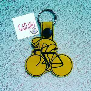 Spin Key Fob Snap Tab Embroidery Design