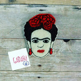 Frida feltie. Embroidery Design 4x4 hoop Instant Download. Felties. Two files included