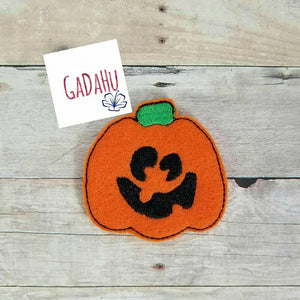 Cute Pumpkin feltie. Embroidery Design 4x4 hoop Instant Download. Felties. Halloween feltie.