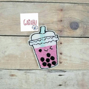 Boba Tea feltie. Embroidery Design 4x4 5x7 hoop Instant Download. Felties.