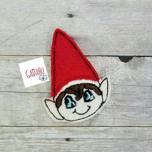 Elf feltie. Machine Embroidery Design 4x4 hoop Instant Download. Felties. Christmas/Winter feltie