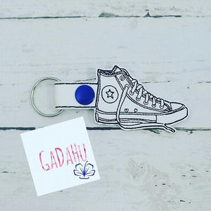 Sneaker Key Fob/ Snap Tab Embroidery Design