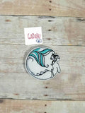 Mermaid feltie. Embroidery Design 4x4 hoop Instant Download