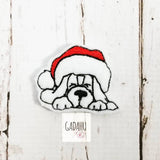 Christmas Dog feltie ITH Embroidery design file