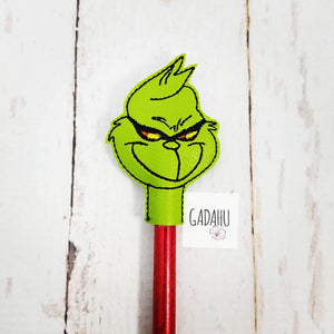 Green Pencil Topper ITH Embroidery design