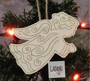 Angel Ornament Machine Embroidery Design 4X4