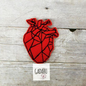 Anatomical Heart feltie ITH Machine Embroidery design file