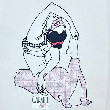 Yoga Girl Machine Embroidery Design File 4X4/5X7/6x10 Instant Download