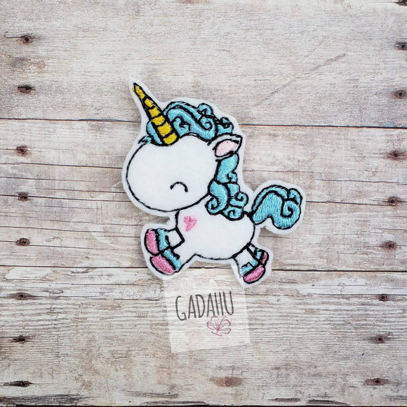 Cute unicorn feltie. Embroidery Design 4x4 5x7 hoop Instant Download. Felties