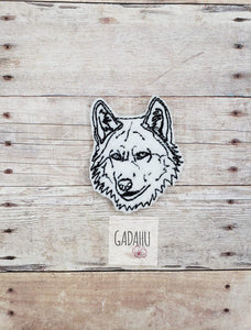 Wolf feltie ITH Embroidery design file