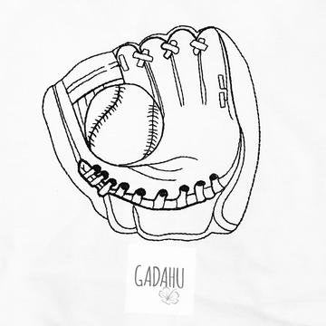 Baseball Glove Machine Embroidery Design Digital file. Two Sizes 4x4/5x7