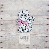 Cat with scarf feltie. Embroidery Design 4x4 hoop Instant Download. Felties. Animal feltie