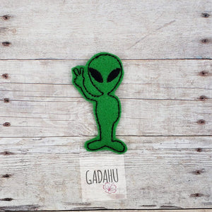 Cool alien feltie ITH Embroidery design file