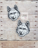 Wolf feltie ITH Embroidery design file