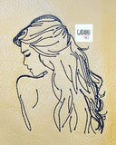 Long hair girl Machine Embroidery Design 4x4 5x7 6x10 Instant Digital Embroidery Design